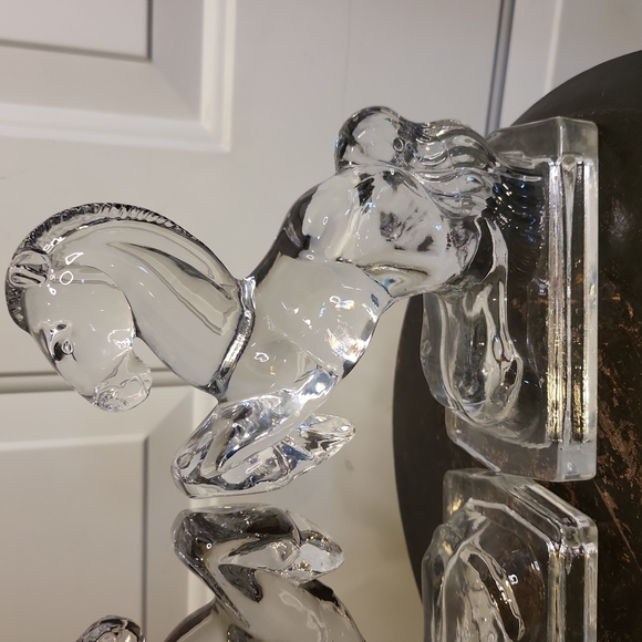 L E Smith ca 1940 Glass Horse Bookends 7.5" - Picture 3 of 10